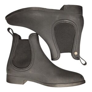 Henry Ferrera Chelsea Boots Womens Size 7 Black Waterproof Almond Toe Pull On